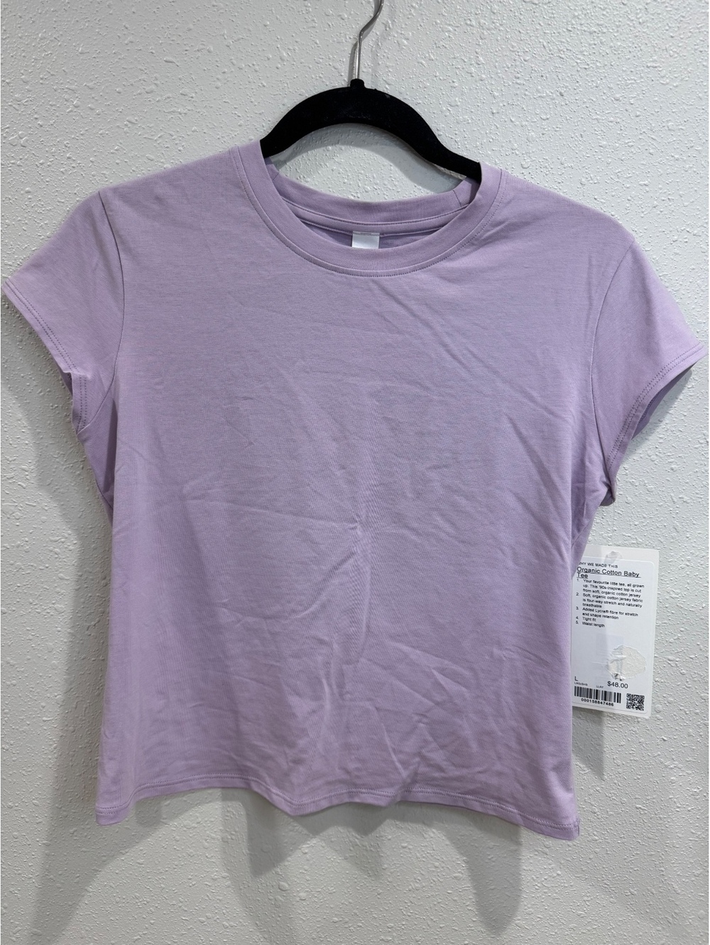 Lululemon Organic Cotton Baby Tee Lavender Purple – Women’s Large